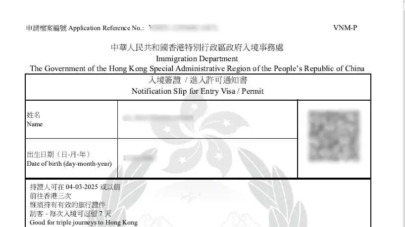 Kết quả Visa Hong Kong do Visa Viettin hỗ trợ