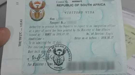 Kết quả Visa Nam Phi do Visa Viettin hỗ trợ